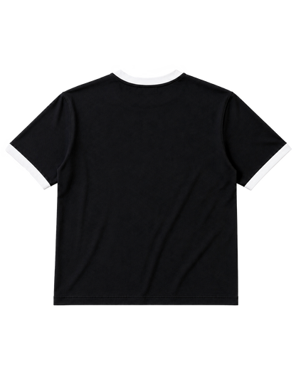 RINGER TEE — BLACK