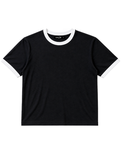 RINGER TEE — BLACK